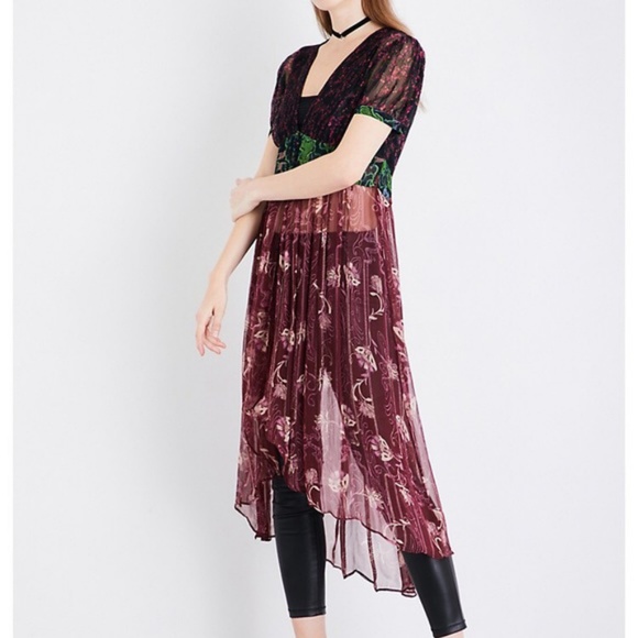 Free People Black Daisy Fields Maxi Top - Picture 7 of 8